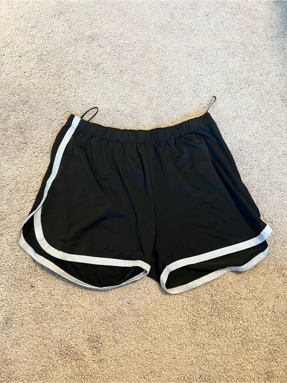 Black White Trim Dolphin Shorts Honey Heart Graphic